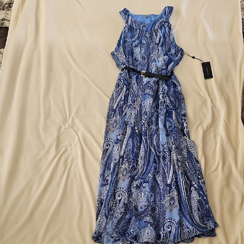 Tommy Hilfiger Blue Patterned Maxi Dress